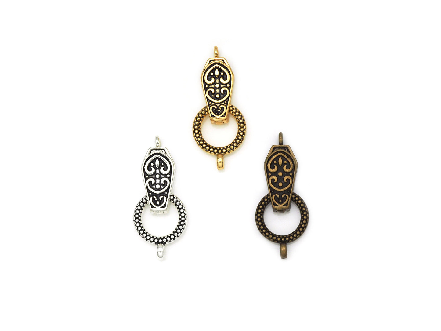 Antique Silver Gold Copper Magnetic Clasp, Sku#A109