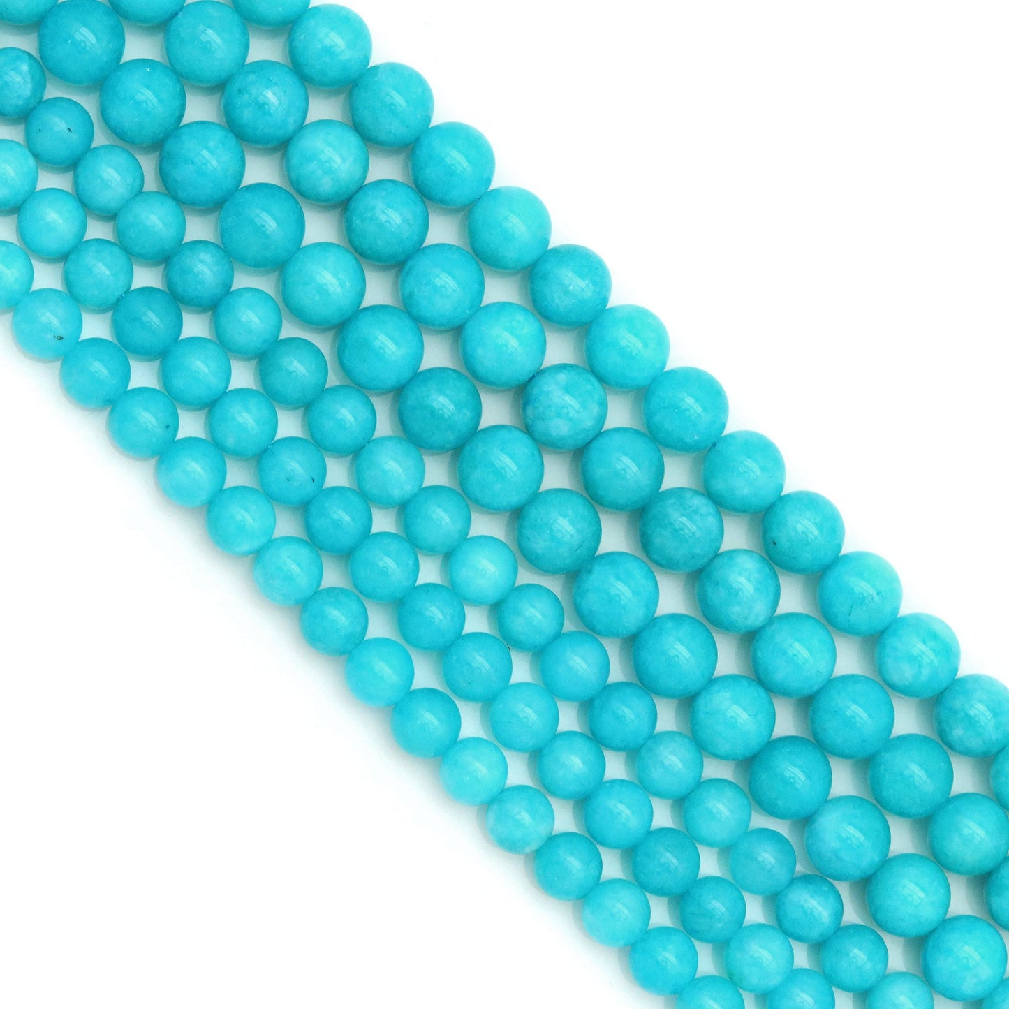 Amazonite Jade Round Smooth Beads, Sku#U1822