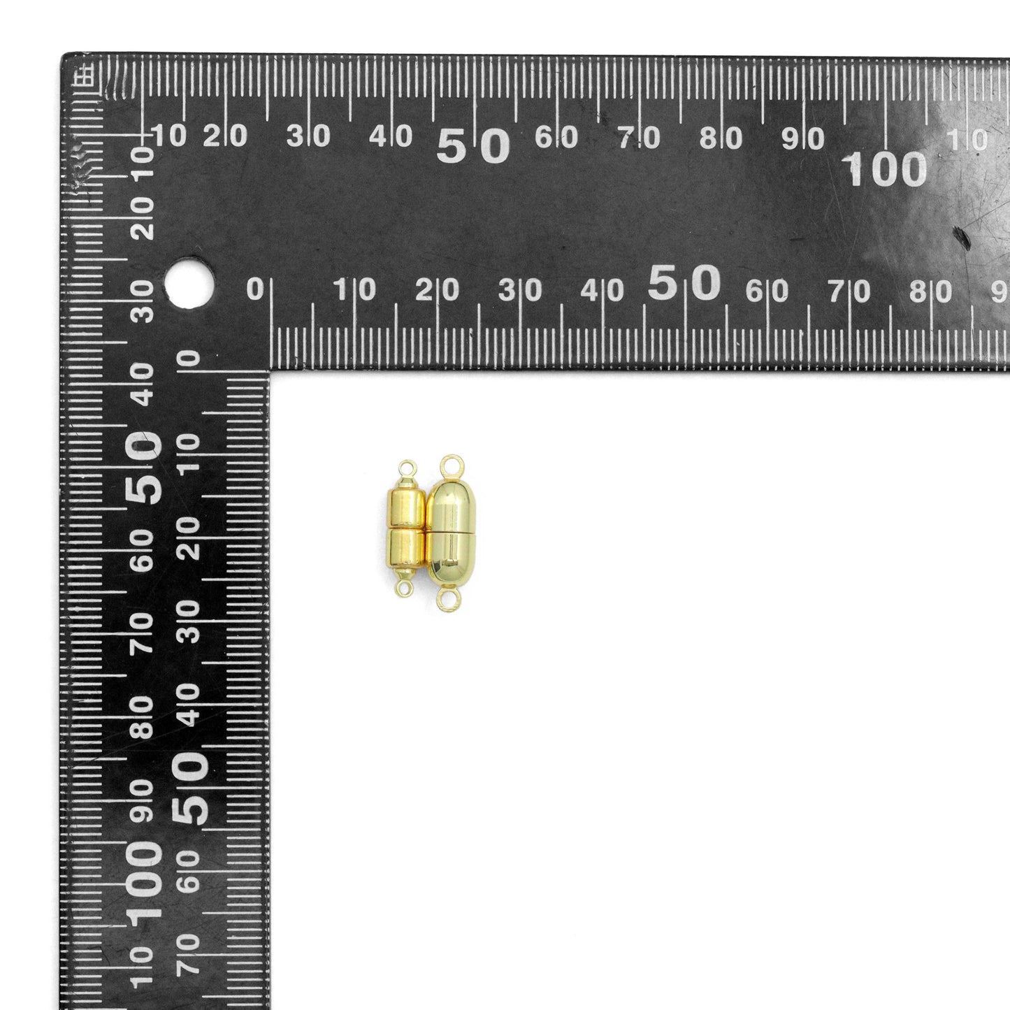 Gold Silver Oval Capsule Shape Strong Magnetic Clasp, Sku#A494