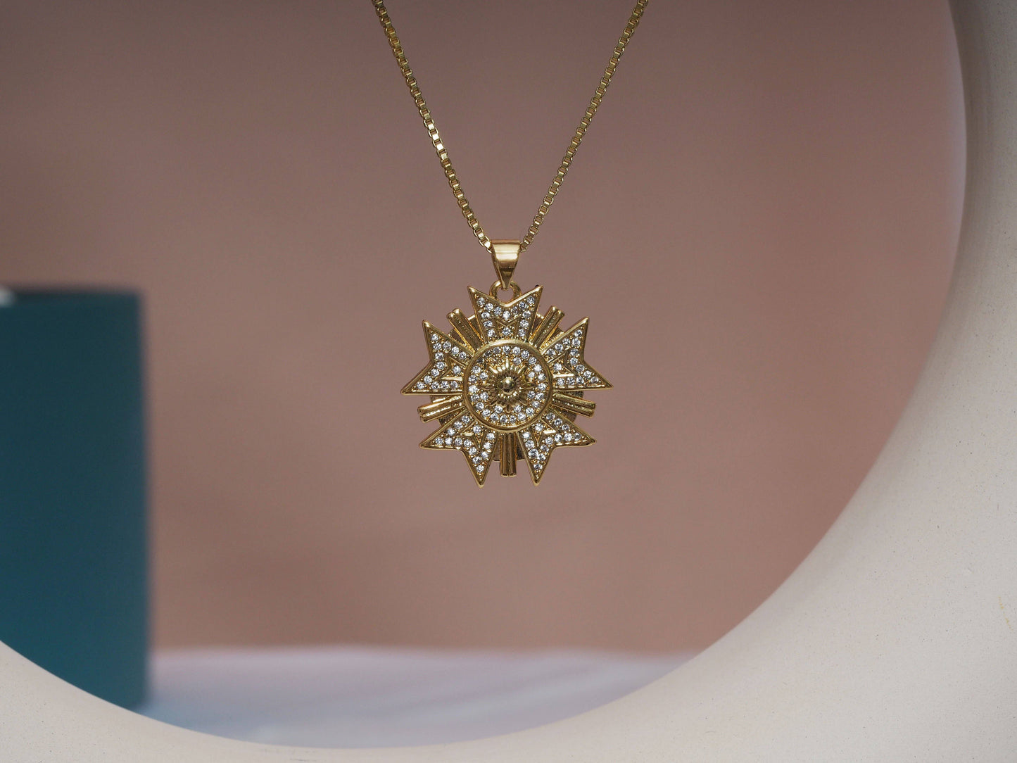 CZ Sunflower Charm, Sku#LK624
