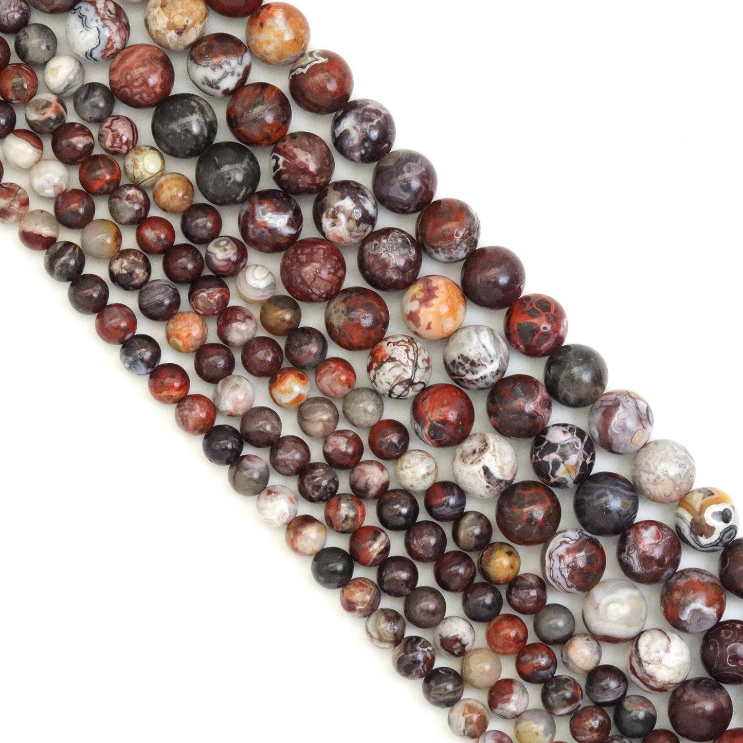 Genuine Mexican Crazy Agate Round Smooth Beads, Sku#U1944
