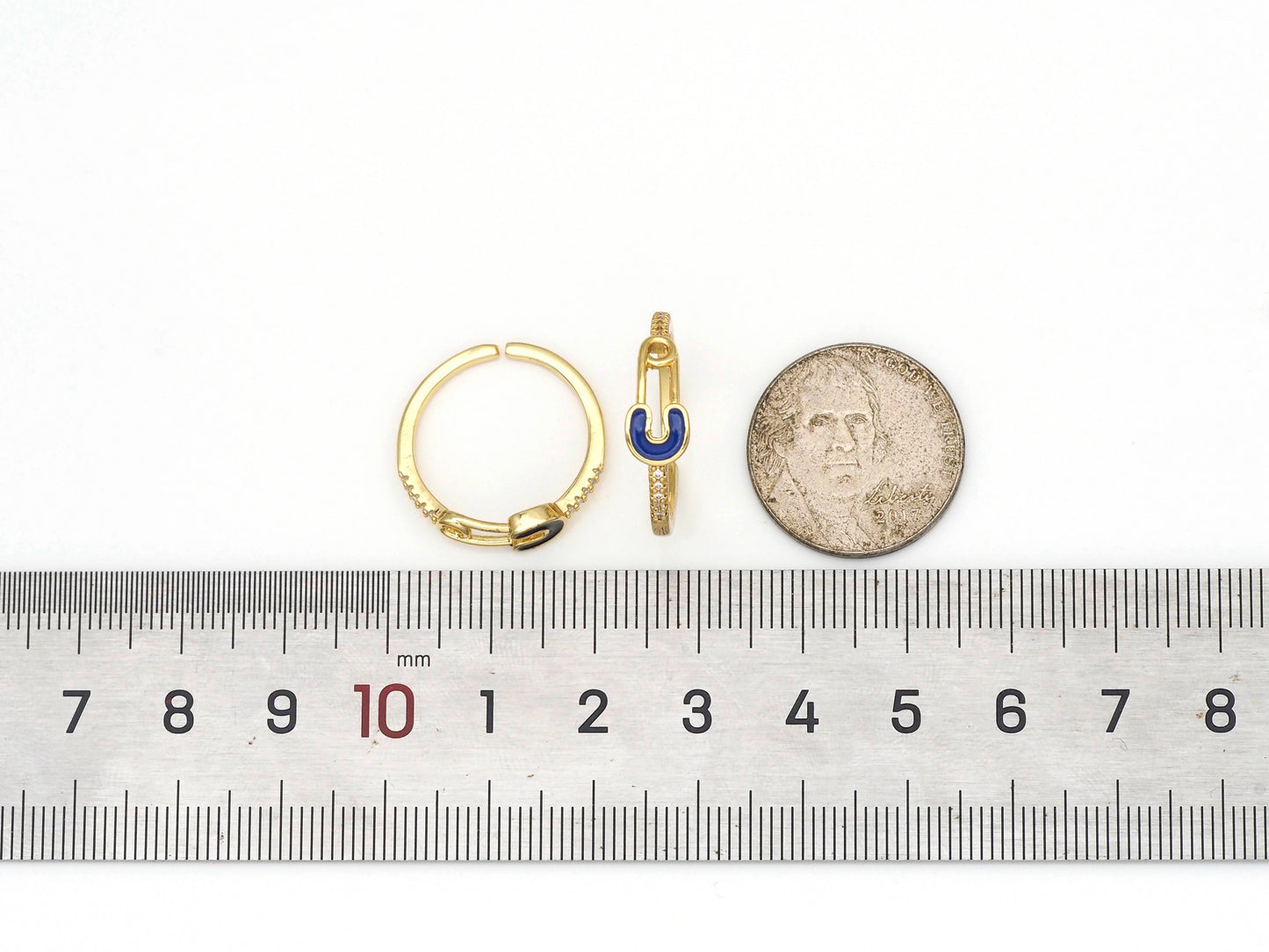 Enamel Safety Pin Adjustable Ring,X280