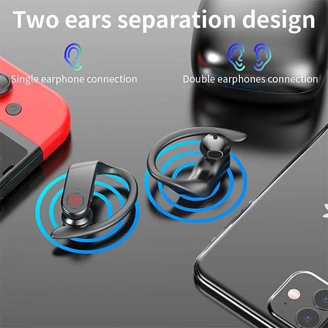 Écouteurs de sport intra-auriculaires B10 TWS avec crochets d'oreille