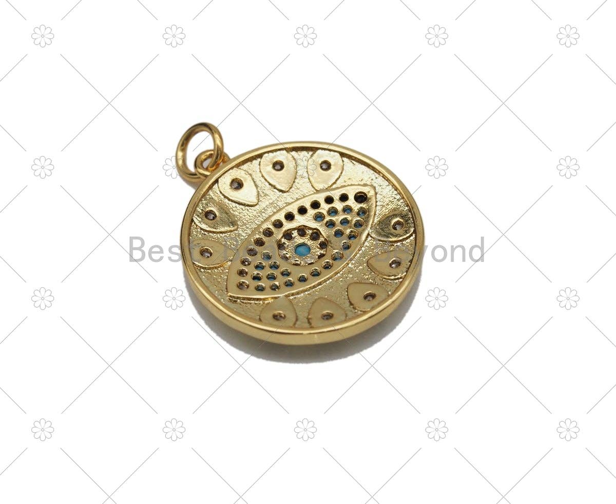CZ Evil Eye Charm, Sku#L638