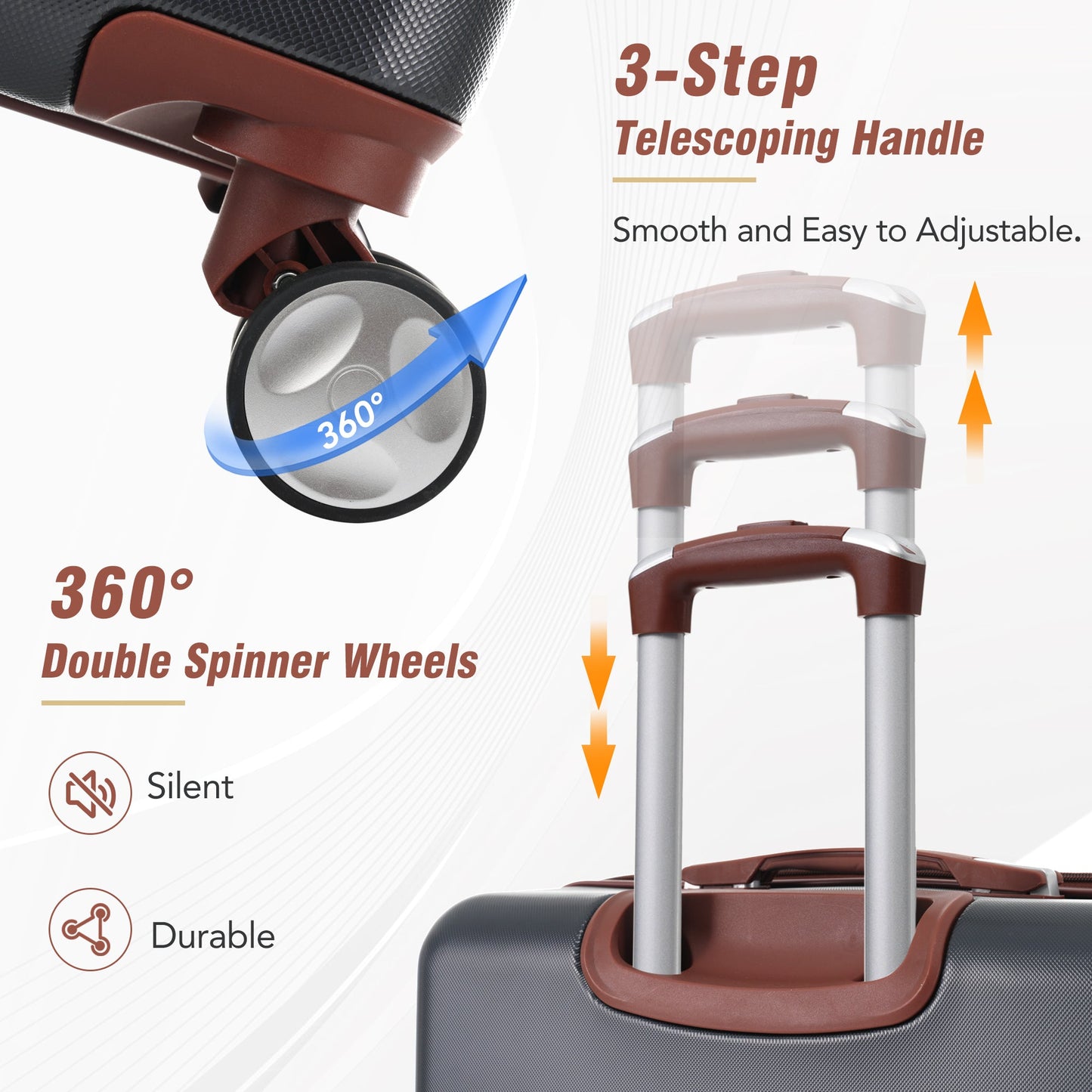 Hardshell Luggage Sets - 4 Pieces with TSA Lock