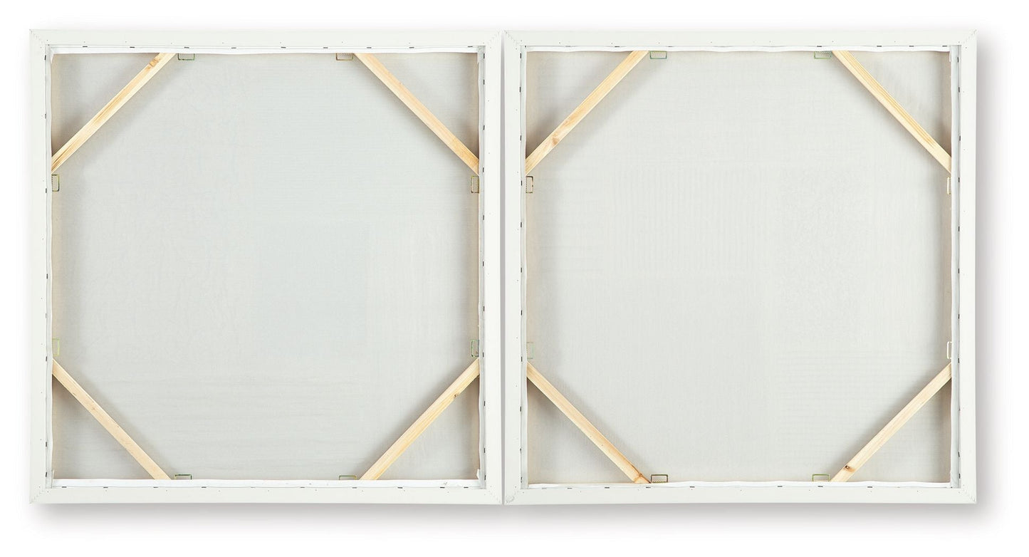 Andorfield - Wall Art Set (Set of 2) - Beige / Black / White
