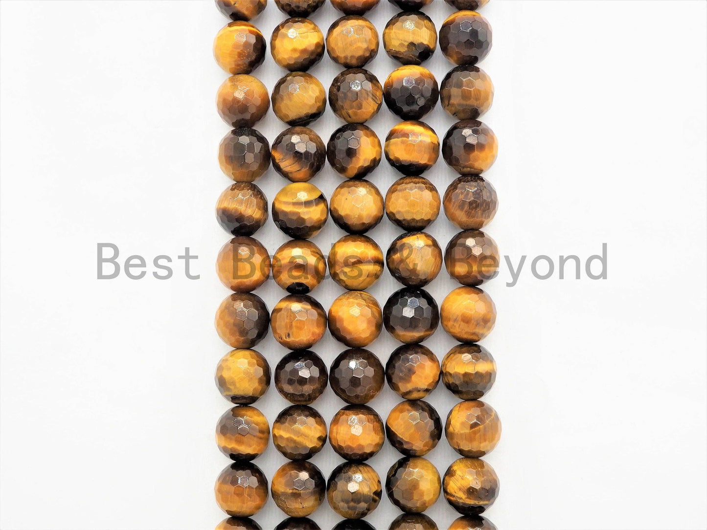 High Quality Natural Yellow Gold Tiger Eye Round Faceted Beads,sku#U350