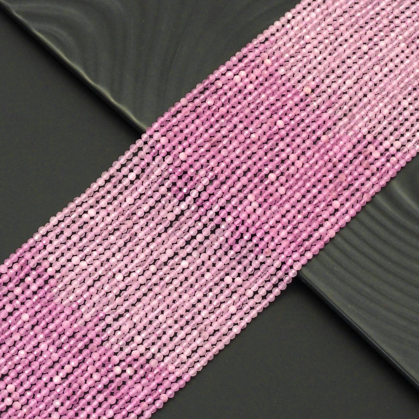 Pink Cat's Eye Round Faceted Beads, Sku#U1758
