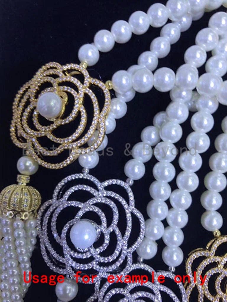 Rose Flower Pendant Connector, sku#L137