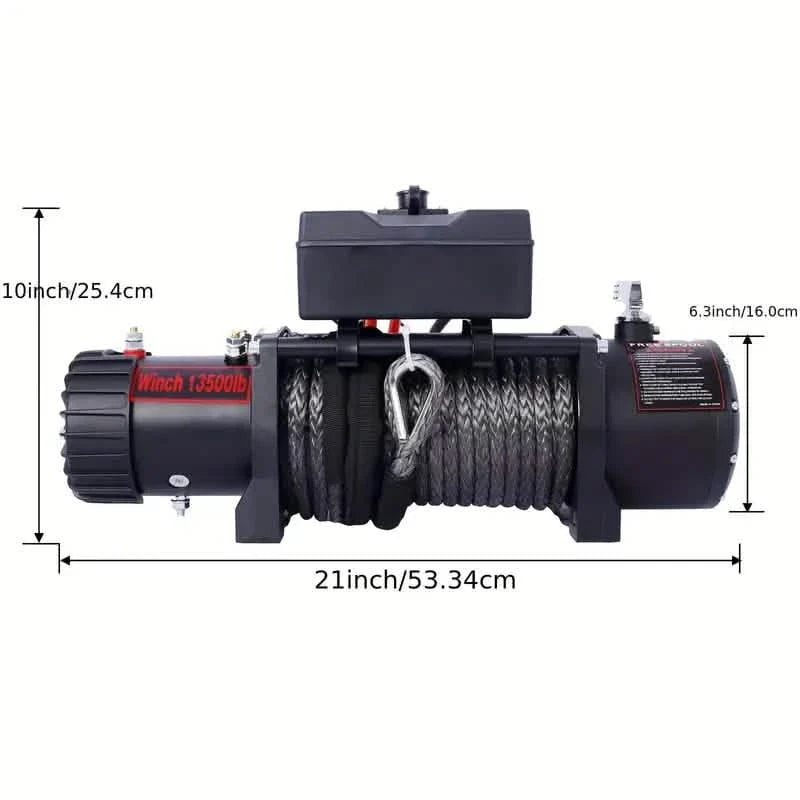 電動ウインチ - 12V DCパワー トーイングトラックオフロード用 ワイヤレスリモコン付き