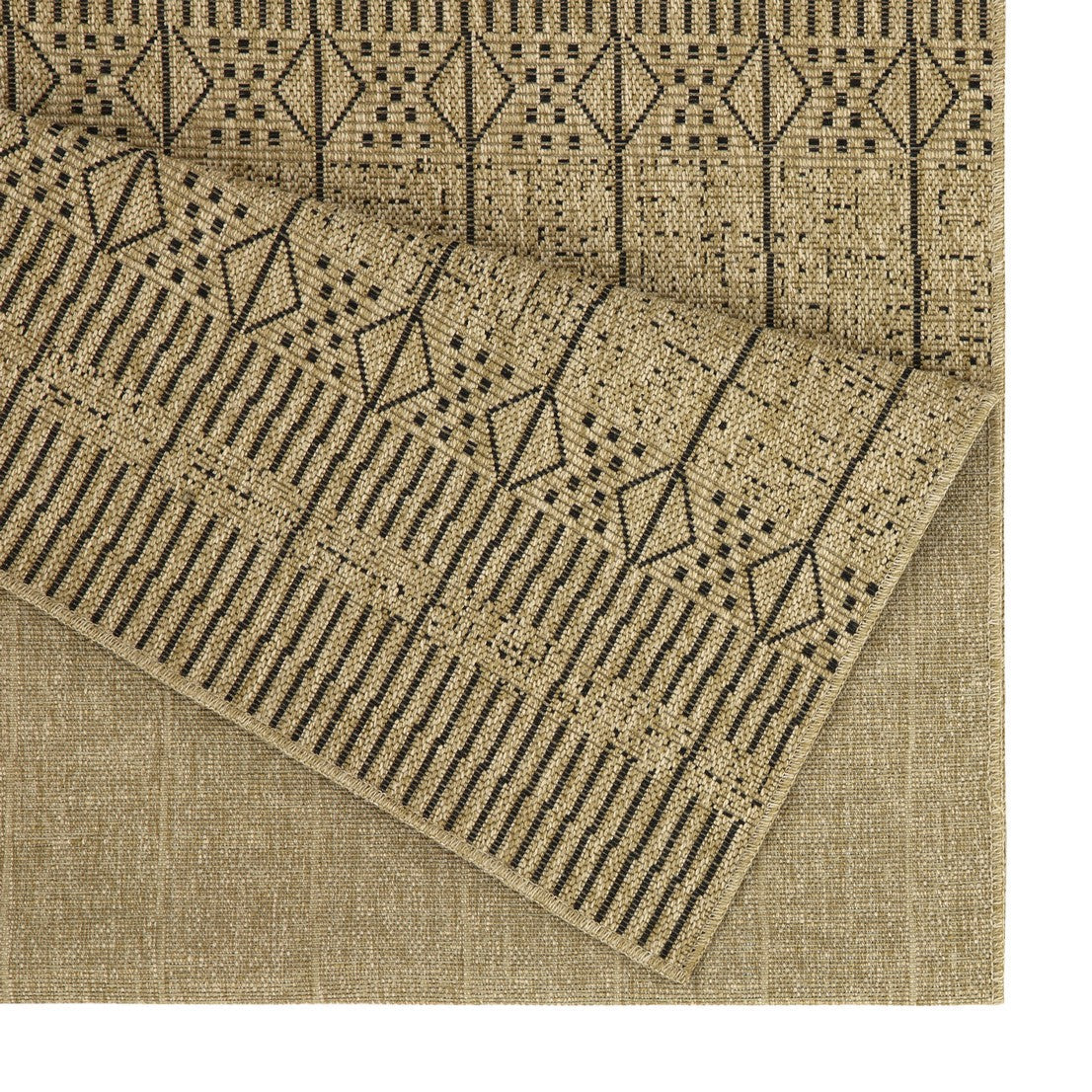 Earth GC_NTL1008 Jute/Black Indoor/Outdoor Area Rug
