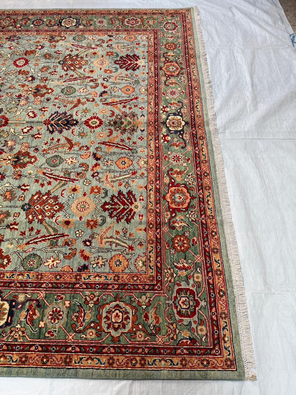 Hand-Knotted Vegetable Dye Sultanabad Rug from Pakistan,  8' 5" x 10'