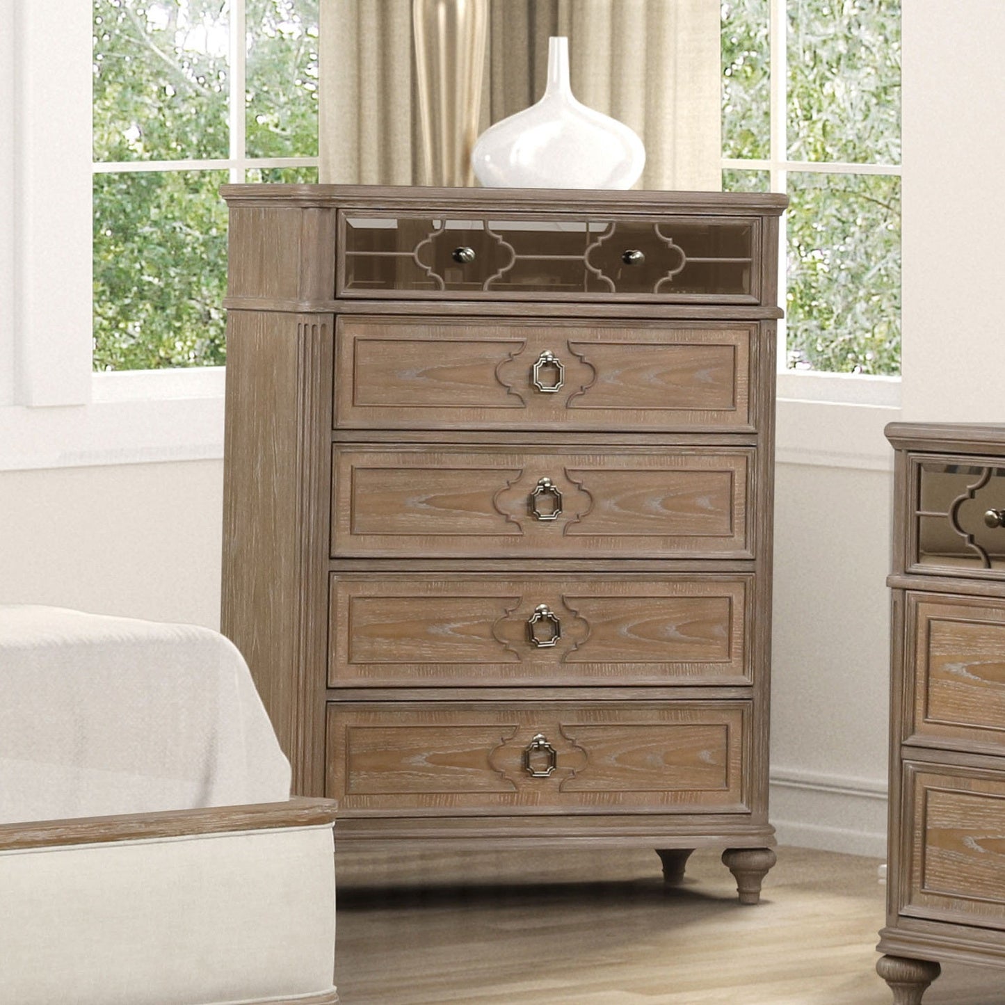 Simple Contemporary 1pc Chest of Drawers Rustic