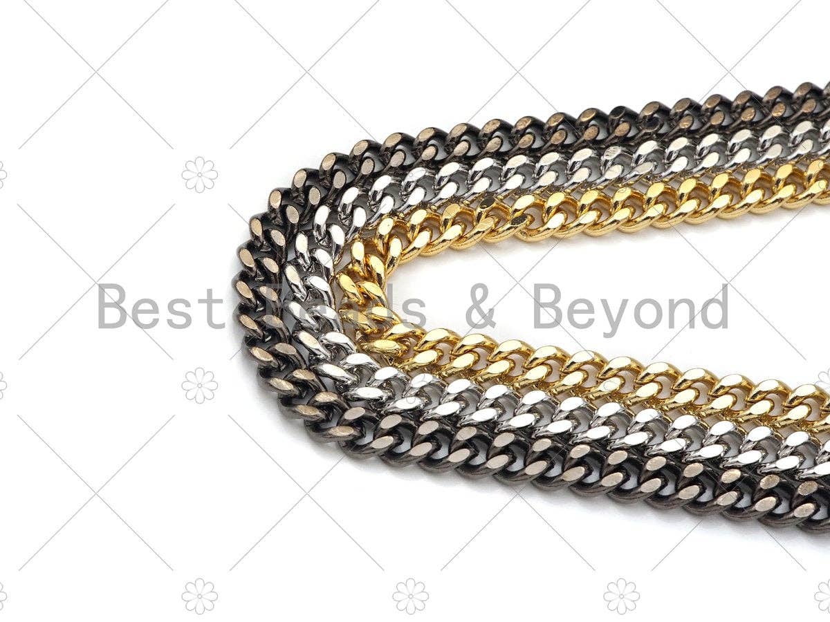 3mm/4mm/5mm/6mm/7mm Cuban Curb Chain by Yard, sku#M290