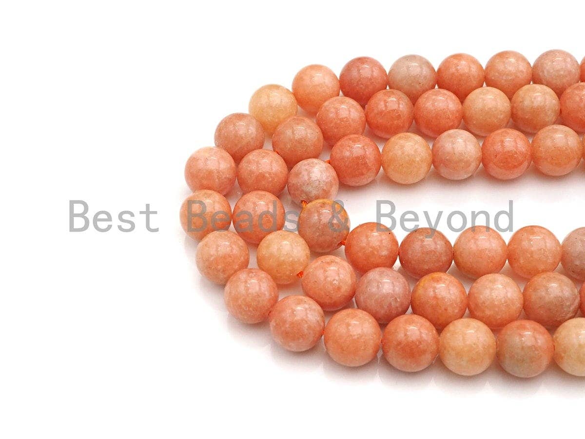 NEW STONE!! High Quality Natural Peach Calcite Beads, 8mm/10