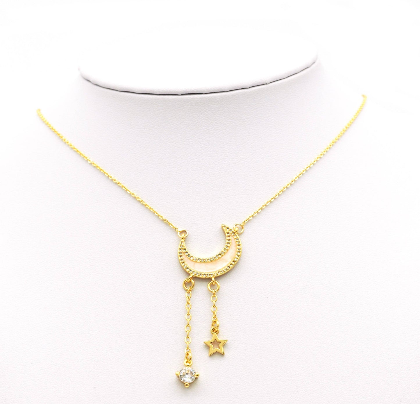Crescent Moon with Star Charm, Sku#JL92