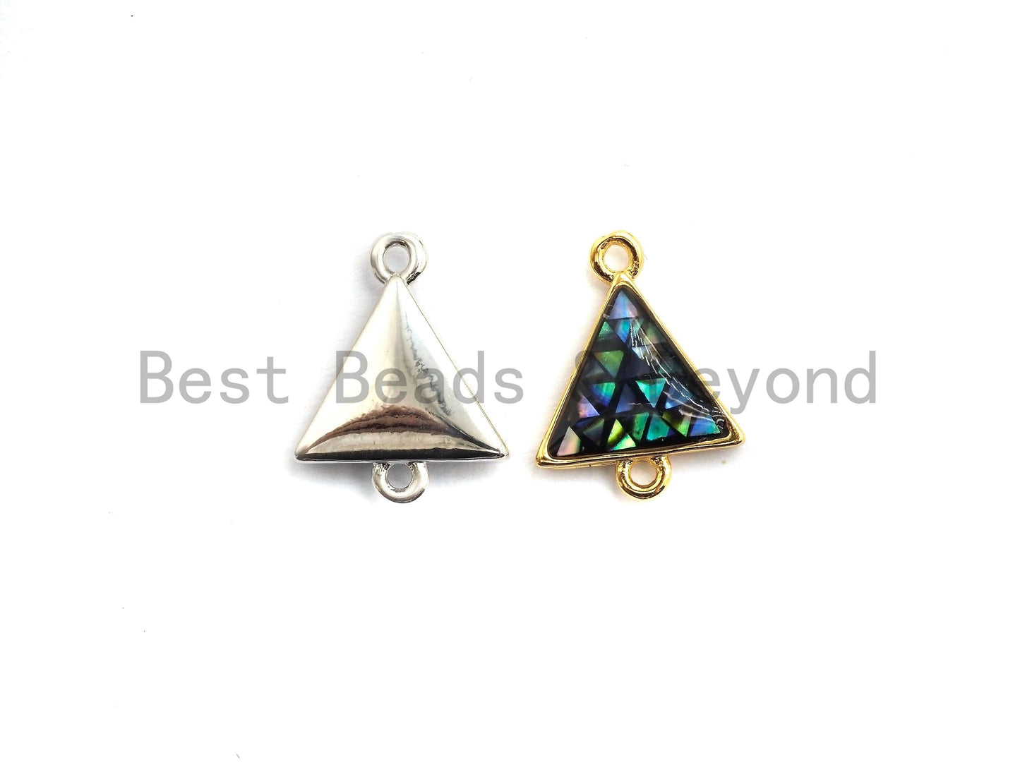 100% Natural Abalone Shell Triangle Connector, Abalone Shell Charm, Shell Connector for Earrings Bracelets Necklace Making, 11x14mm,SKU#Z271