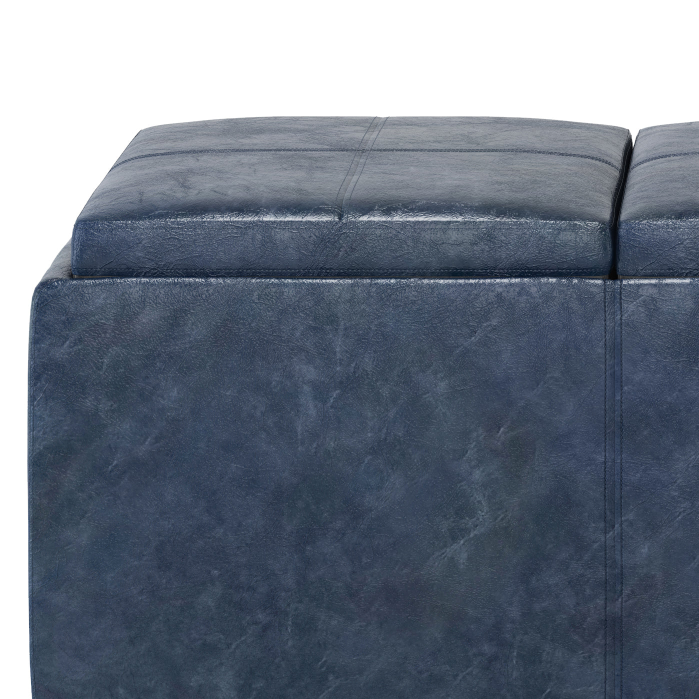 Avalon 42 Inch Wide Storage Ottoman in Denim