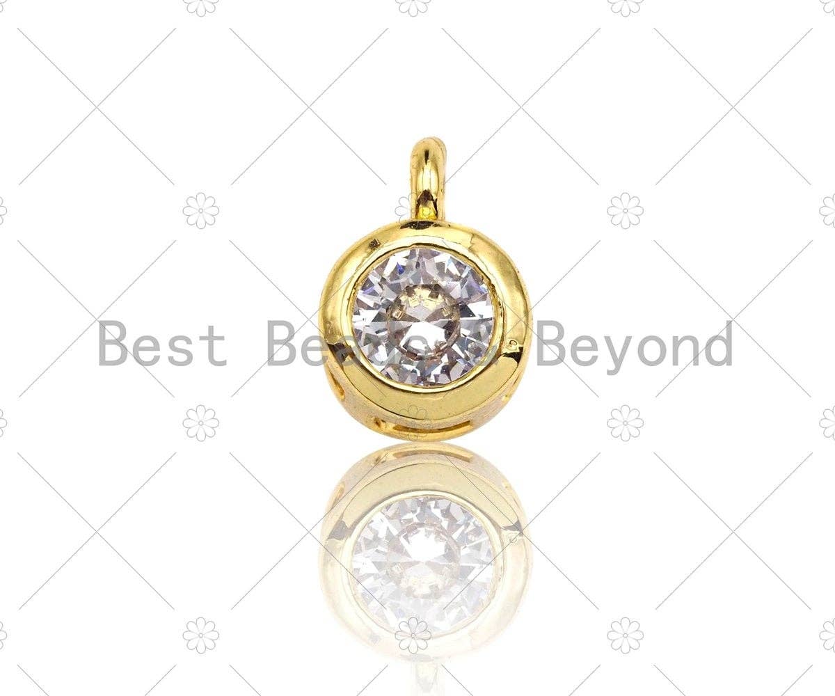 CZ Micro Pave Cute Round Shape Pendant, Sku#LK103