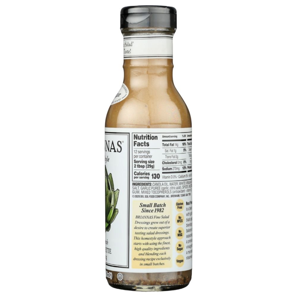 BRIANNAS: Real French Vinaigrette, 12 oz