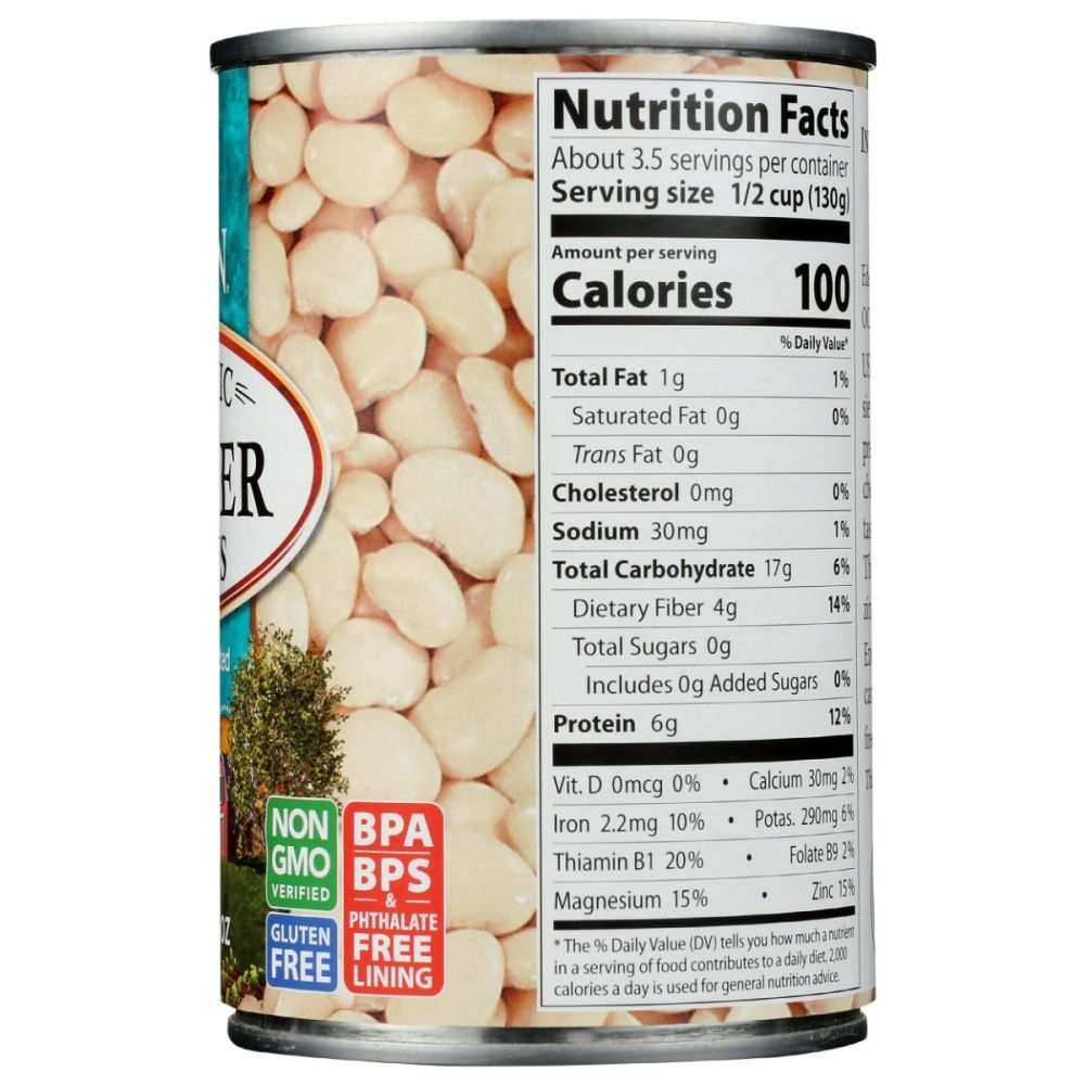 EDEN FOODS: Butter Beans Organic, 15 oz