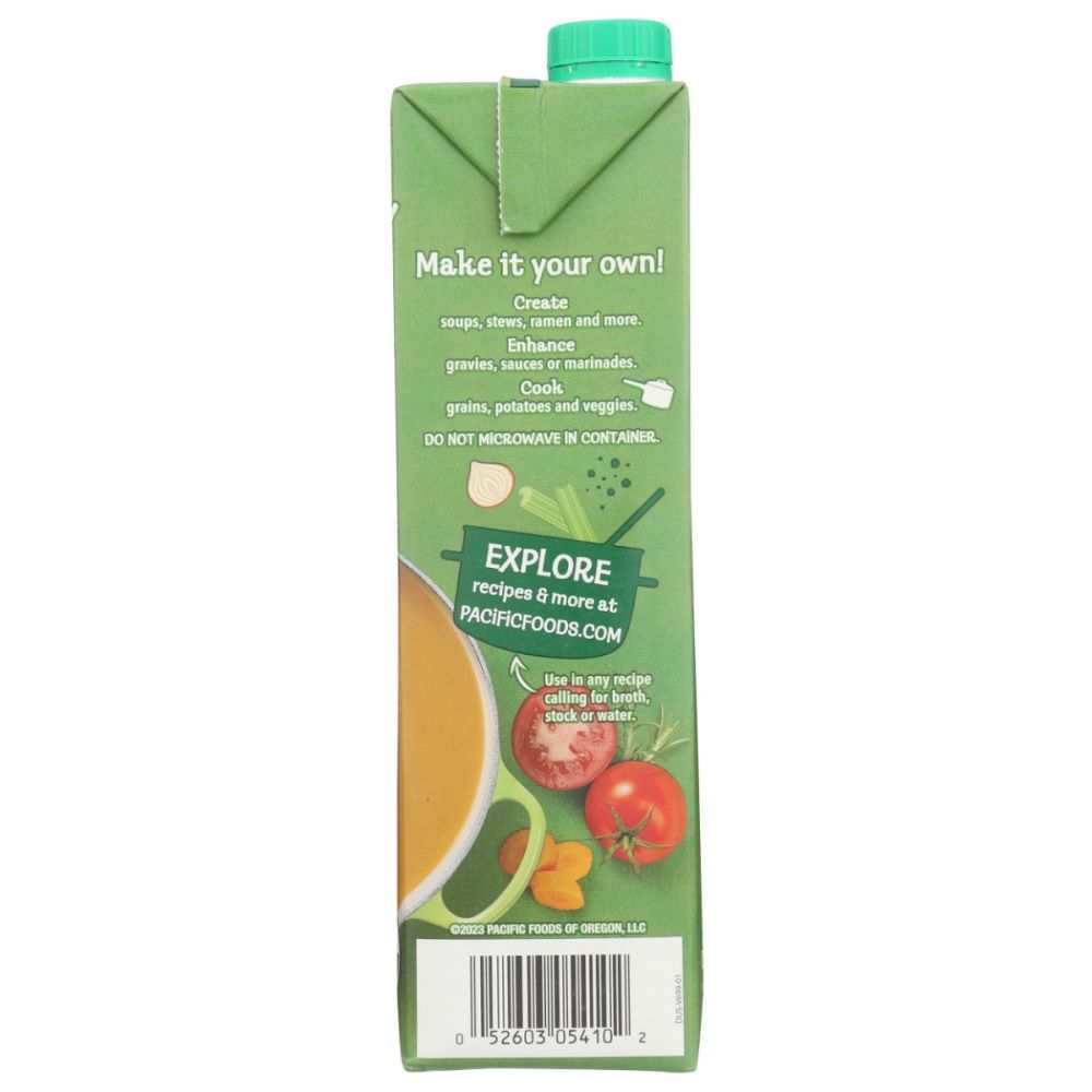 PACIFIC FOODS Organic Vegetable Broth - 32oz | USDA Certified, Non-GMO