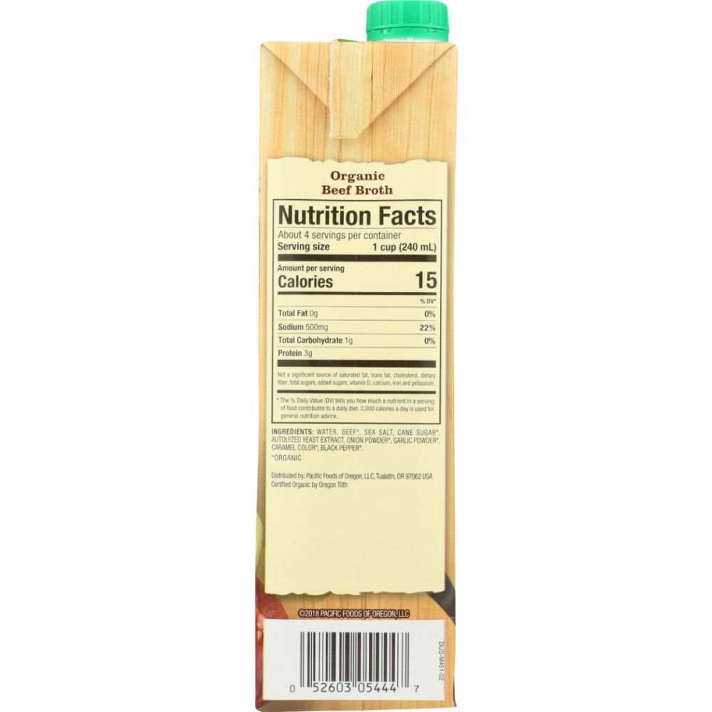 PACIFIC FOODS: Organic Beef Broth, 32 oz
