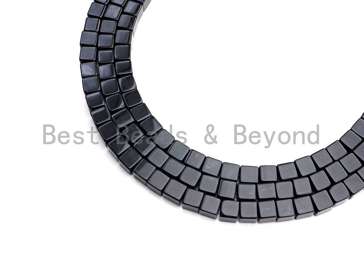 NEW STYLE!! Quality Natural Black Onyx Cube beads, 6mm/8mm/1