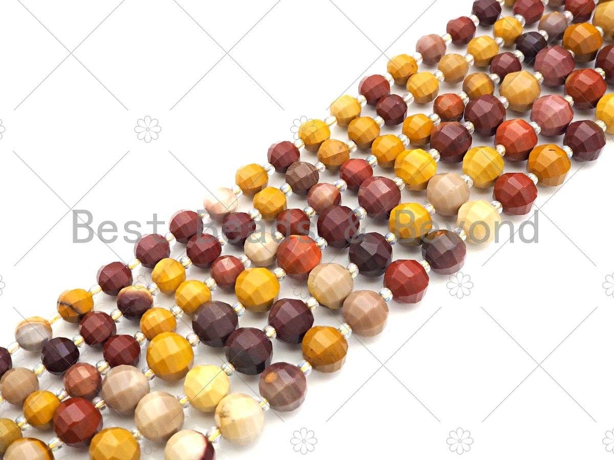 New Cut!!! Natural High Quality Round Latern Cut Mookaite Beads, 8mm/10mm Genuine Mookaite Beads, 15.5'' Full Strand, Sku#U1121