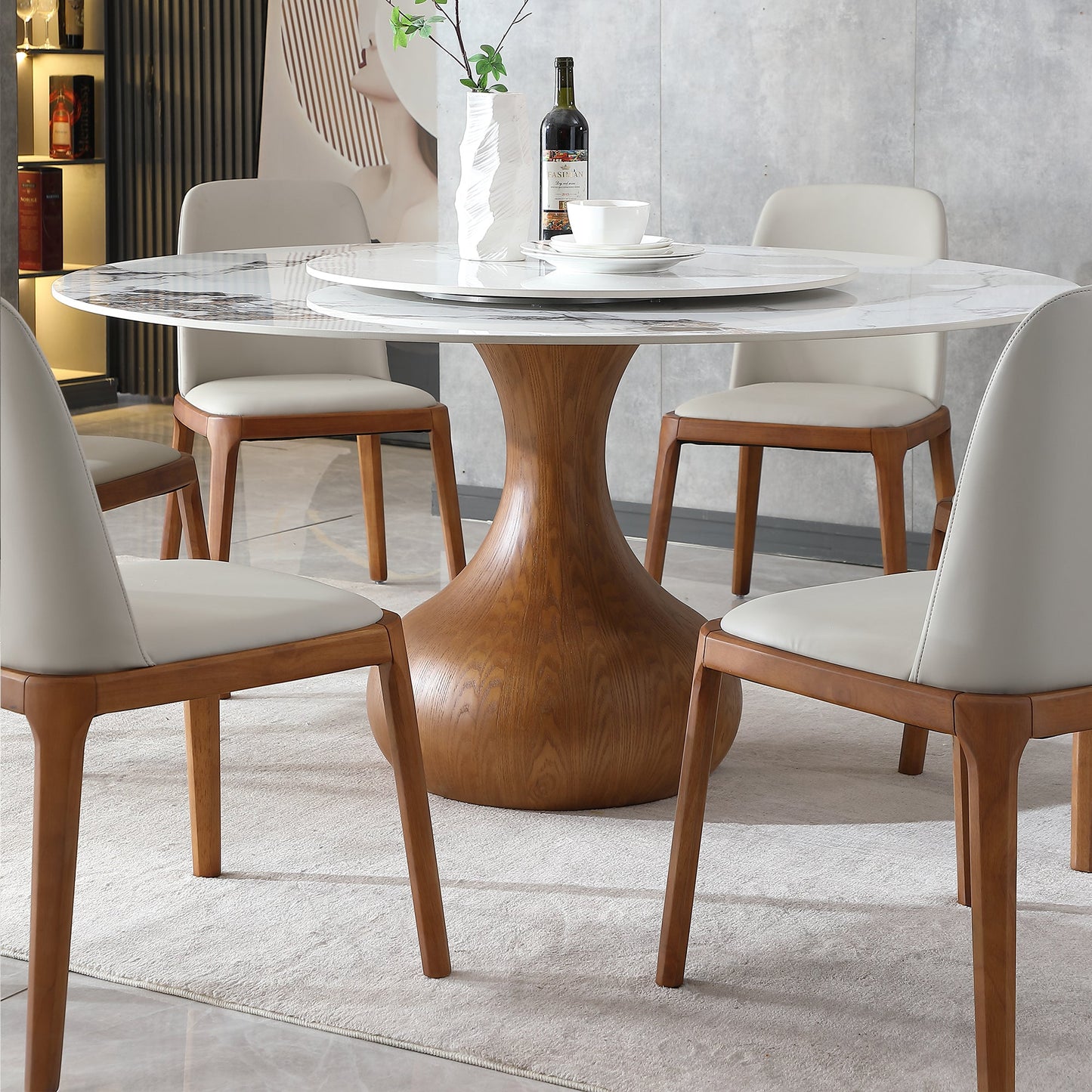 Modern PU Leather Dining Chairs Set of 2