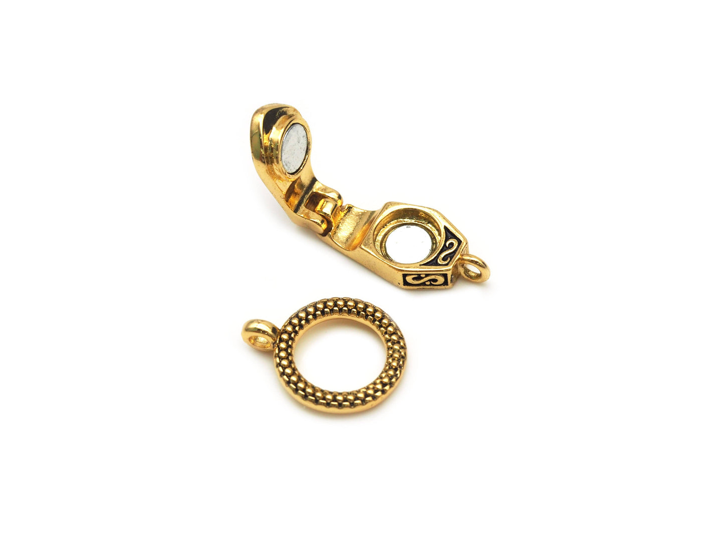 Antique Silver Gold Copper Magnetic Clasp, Sku#A109