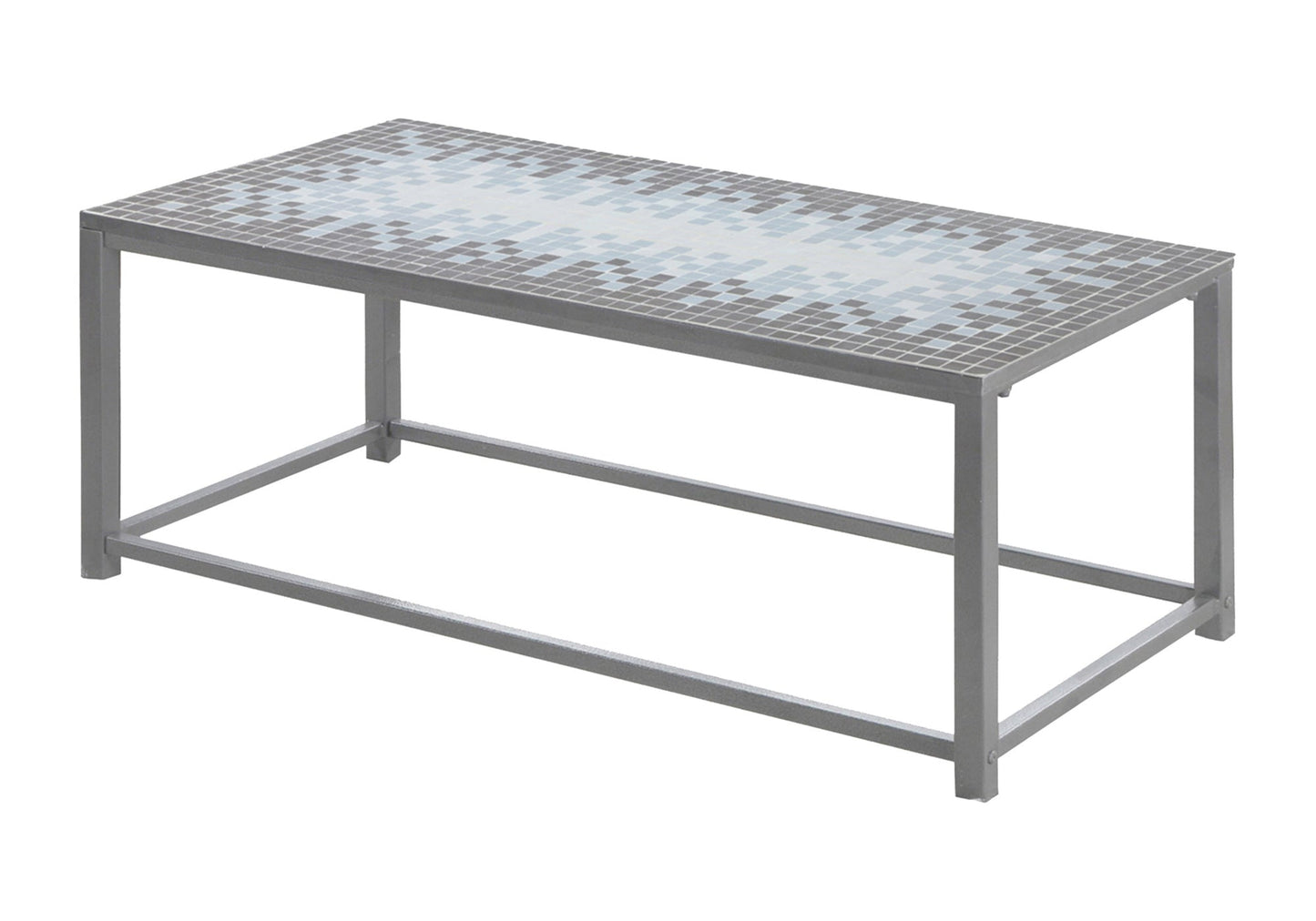 Rectangular Coffee Table with Mosaic Tile Top