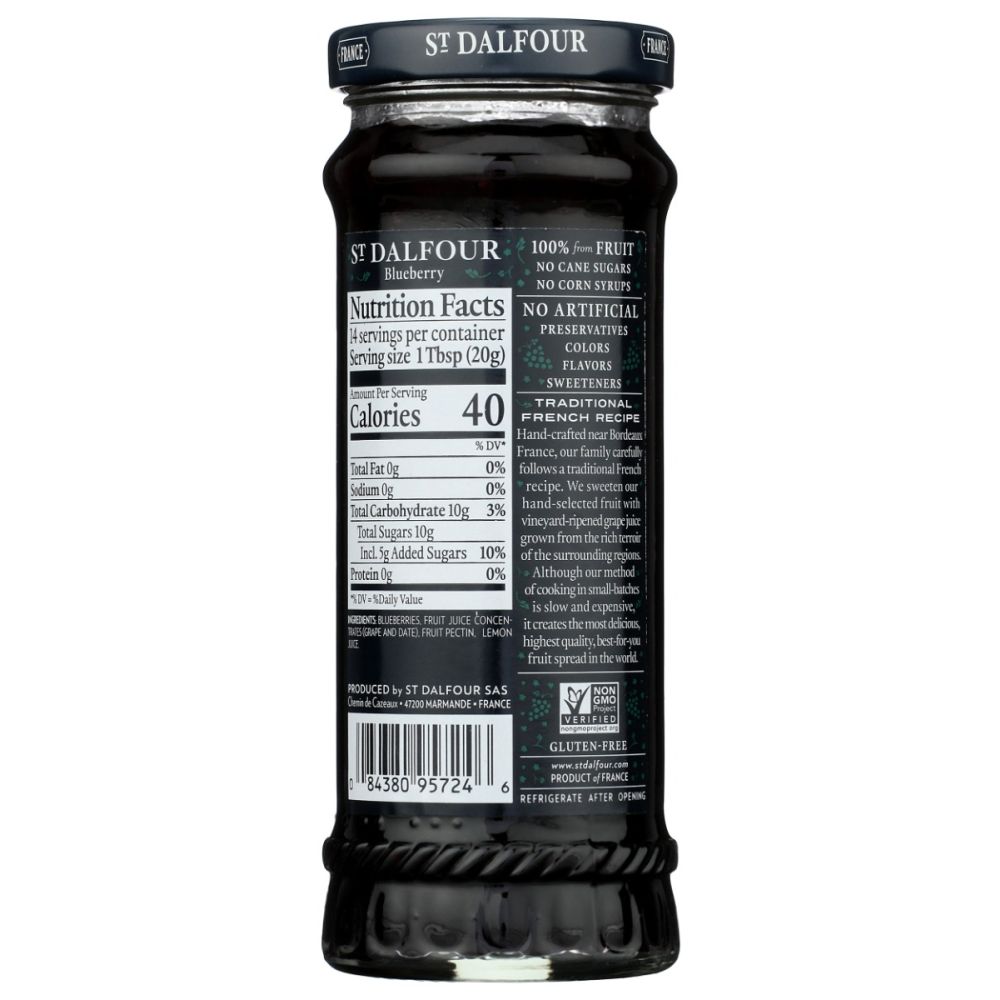 ST DALFOUR: Blueberry Fruit Spread, 10 oz