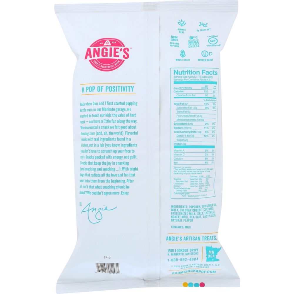 ANGIES: White Cheddar Popcorn, 4.5 oz