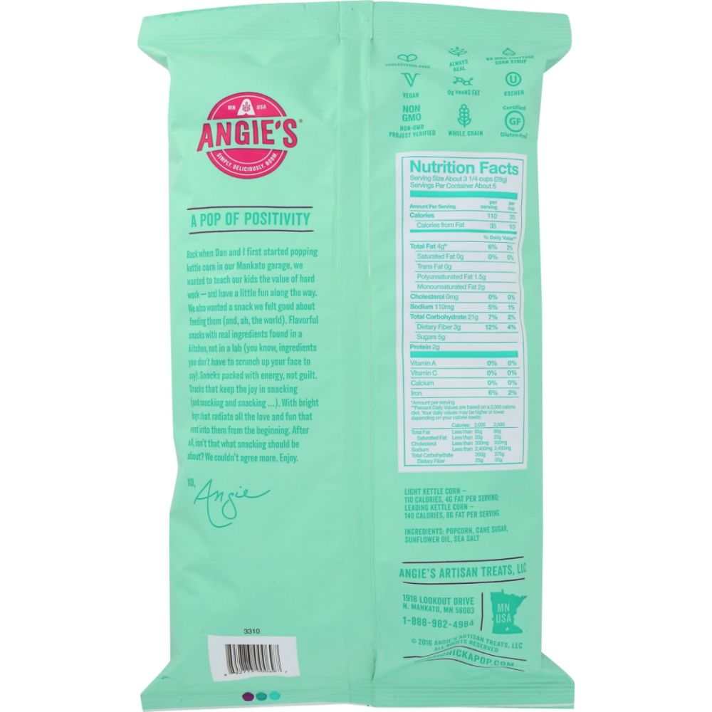 ANGIES: Lightly Sweet and Salty Kettle Corn, 5 oz
