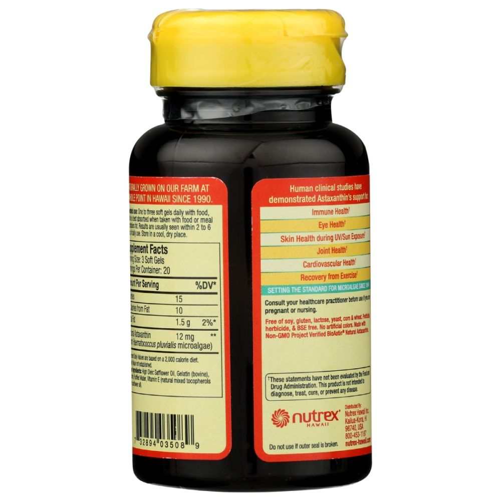 NUTREX: BioAstin Hawaiian Astaxanthin 4mg, 60 sg