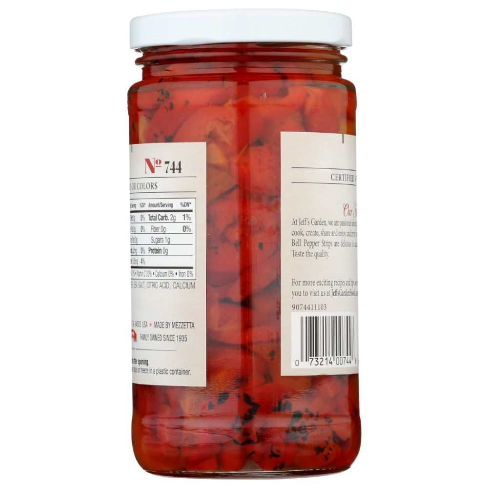 JEFFS GARDEN: Roasted Bell Pepper Strips, 12 oz