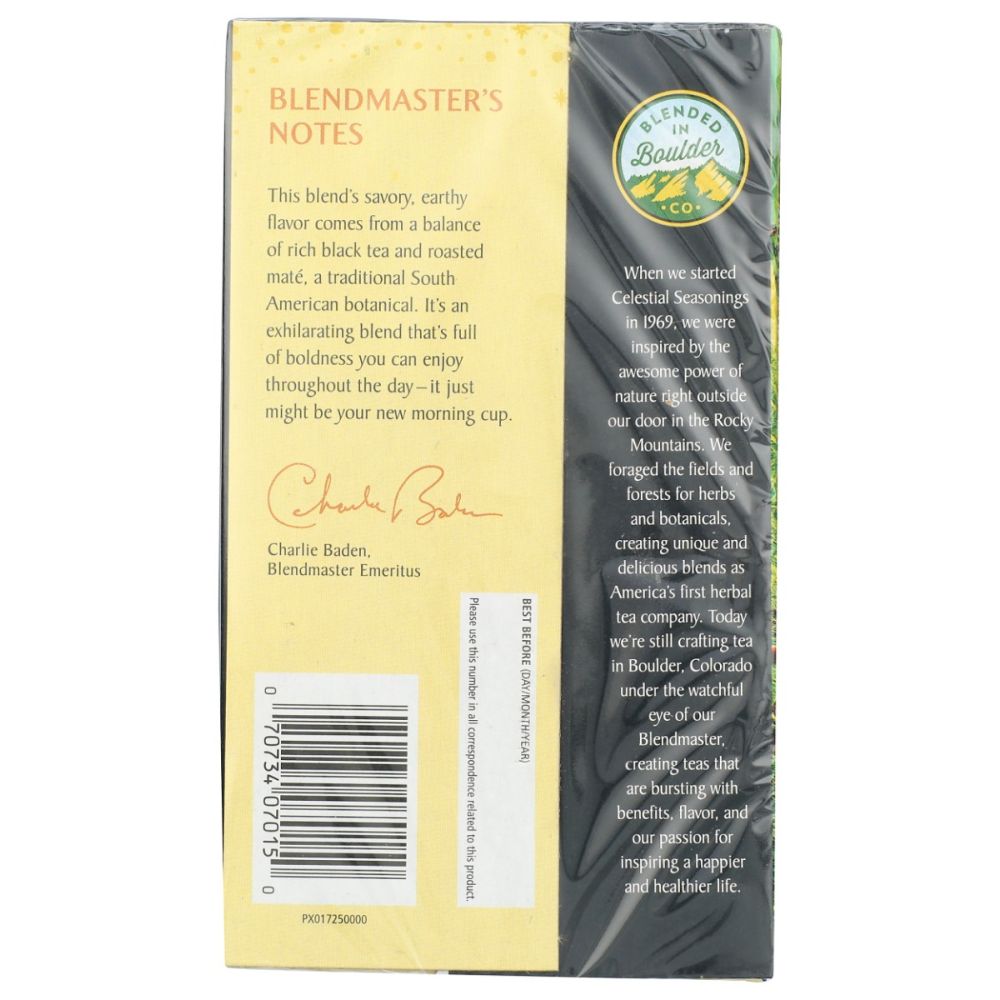 CELESTIAL SEASONINGS: Morning Thunder Black Tea, 20 bg