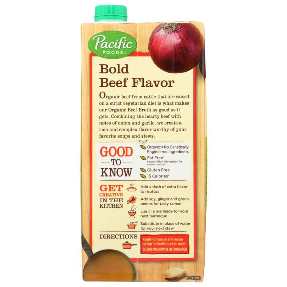 PACIFIC FOODS: Organic Beef Broth, 32 oz