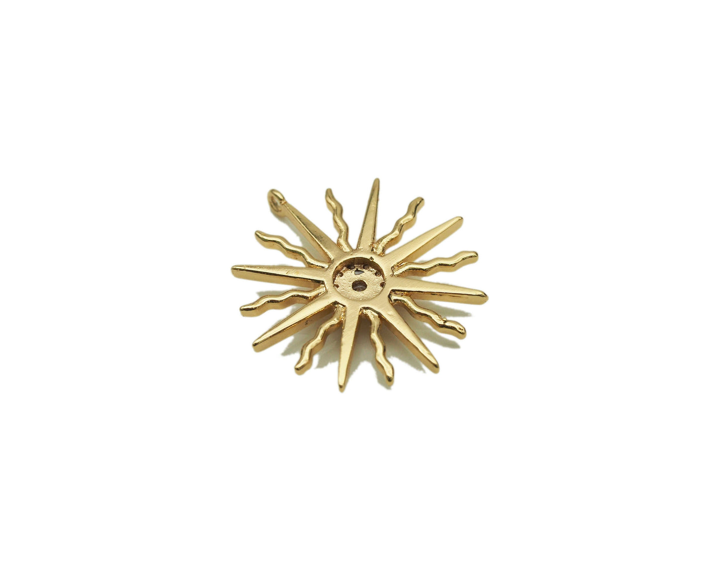 CZ Sunflower Charm, Sku#ZX41