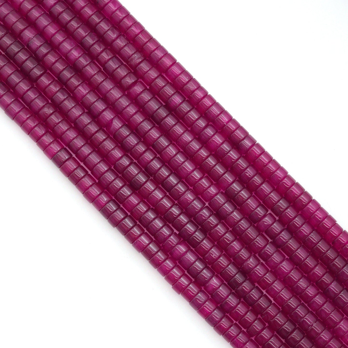 6x10mm Red Jade Wheel Shape Smooth Beads, Sku#U2234