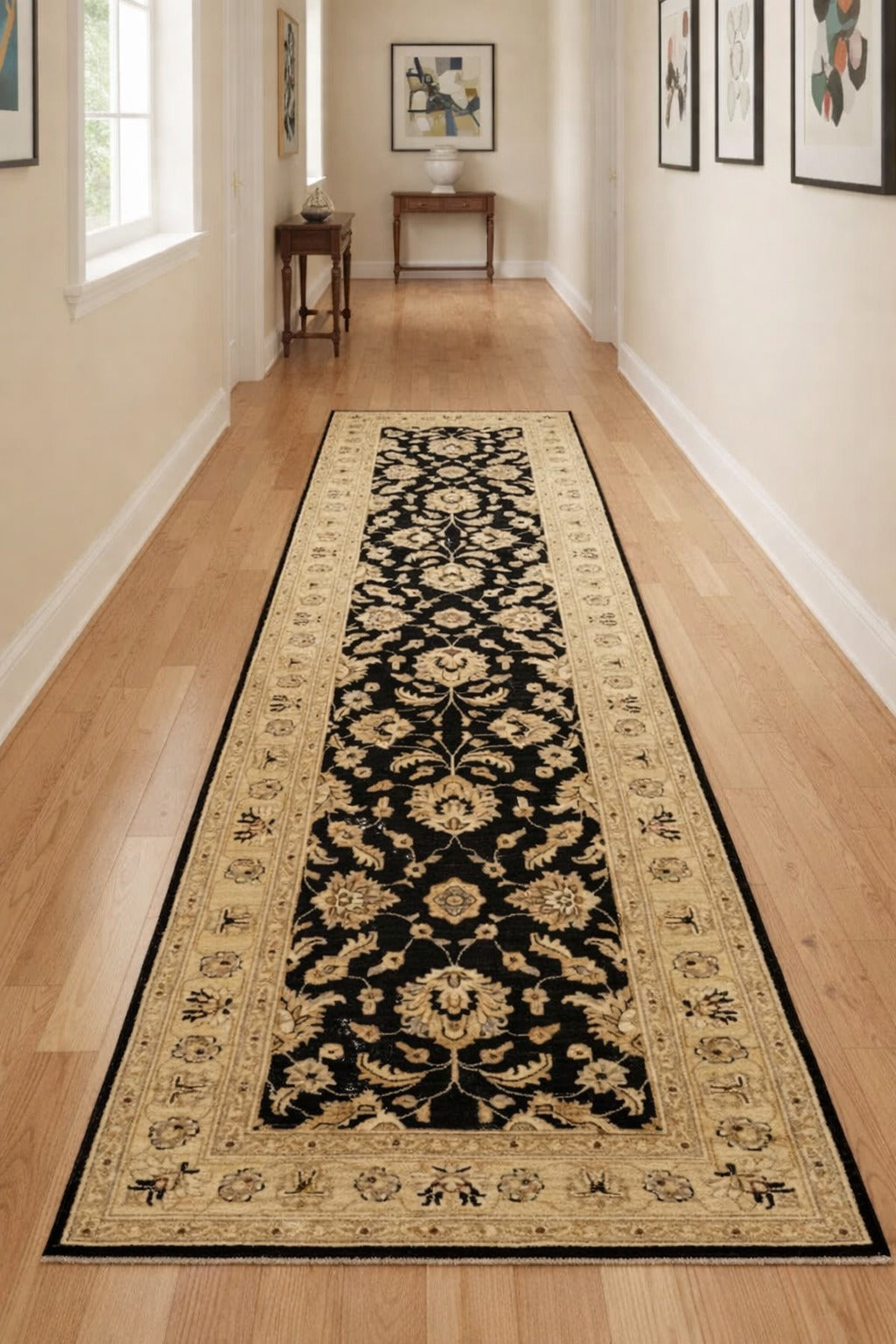 Hand-Knotted Sultanabad Vegetable-Dyed Wool Rug, 2' 9" x 9' 4"   (K)