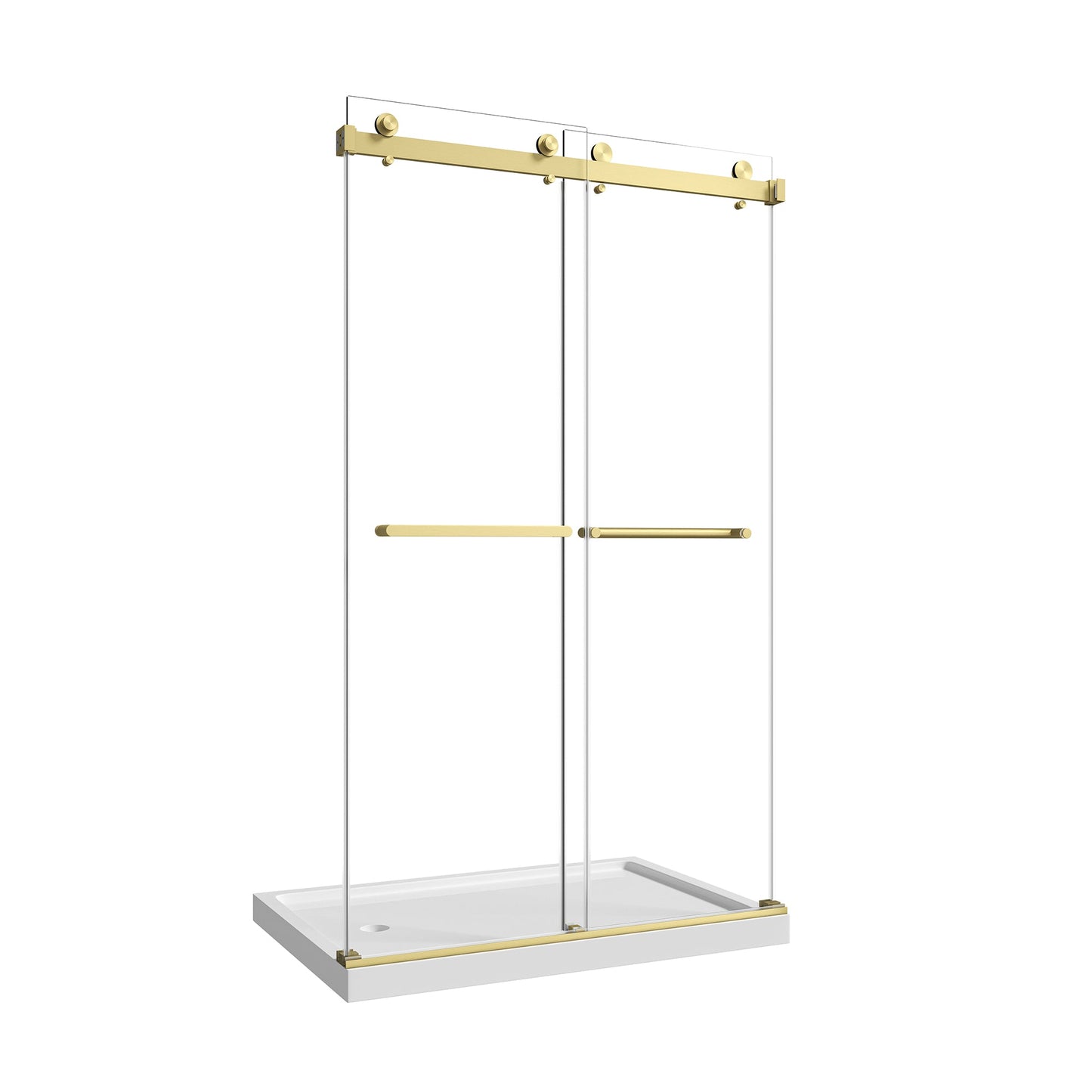 43"-48" W x 76" H Brushed Shower Door