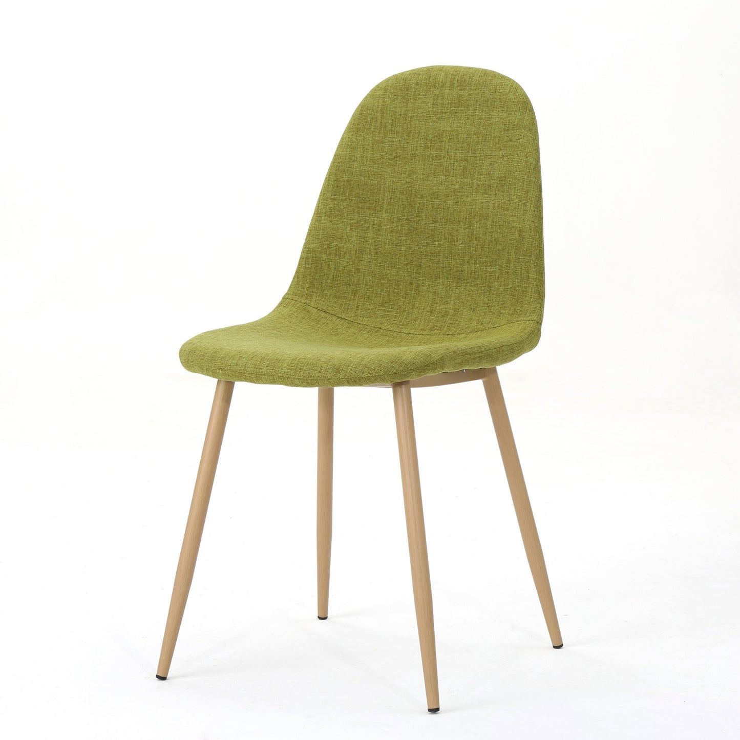 Mid-Century Modern Fabric Upholstered Dining Chairs, Set of 2