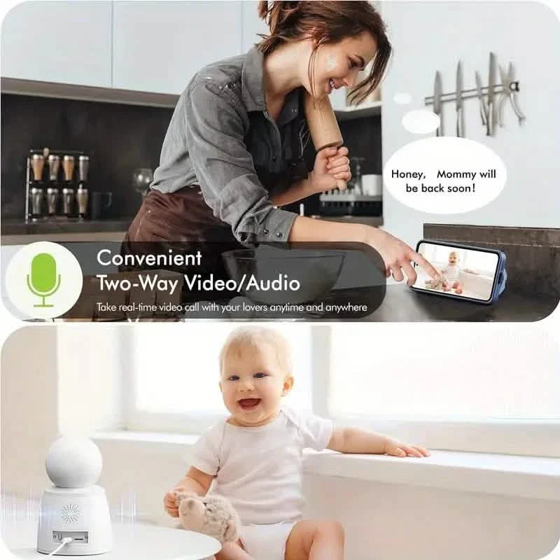 2-Pack: 2K Indoor Security Camera | 2-Way Audio & Video Call + Night Vision
