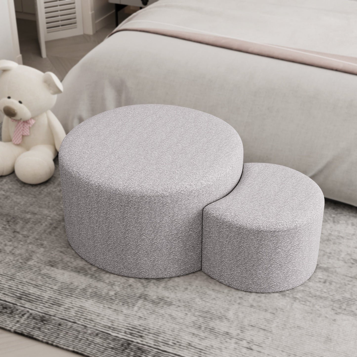 Upholstered Nesting Coffee Tables (Set of 2)