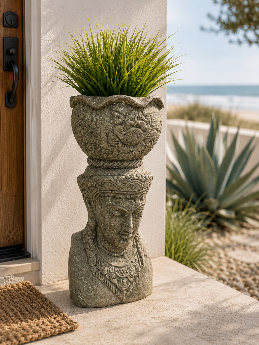 Stone Buddha Planter