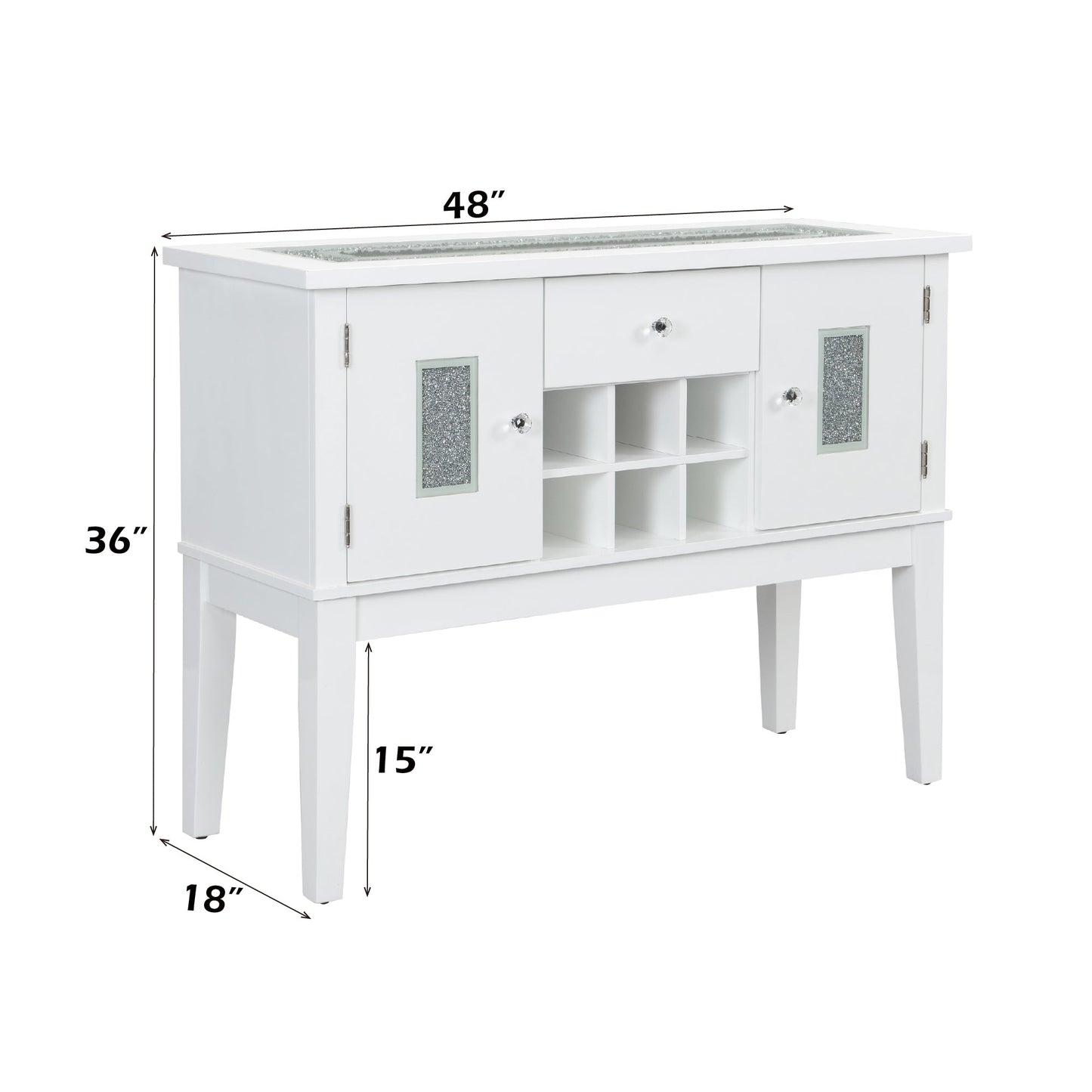 Elizaveta Faux Crystal Diamonds Sideboard