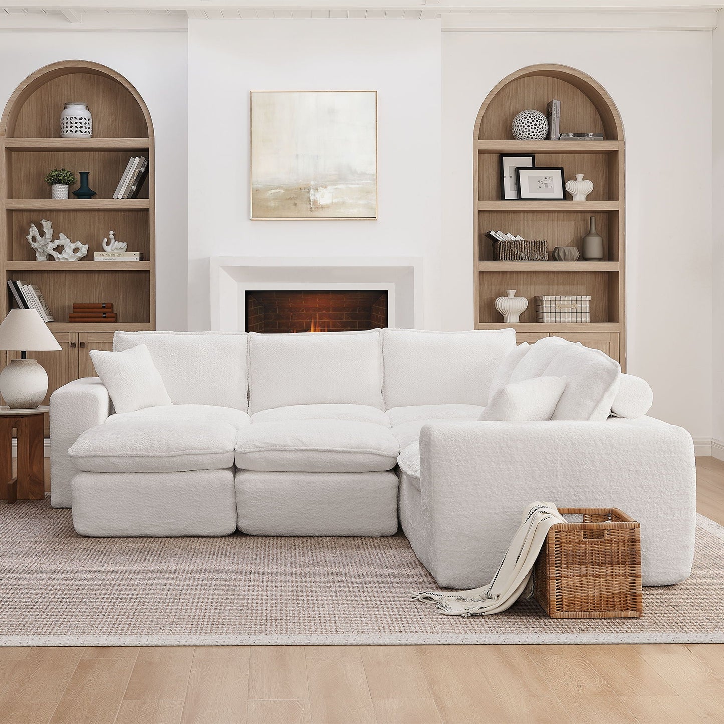 Sectional Sofa With Moveable Ottoman