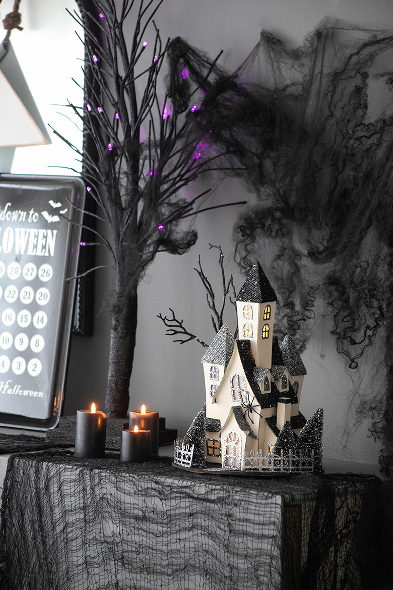 Lighted Cardboard Haunted House